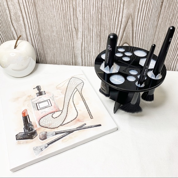 NWT 4pc Make-Up Brush & Drying Rack Set - Picture 4 of 16